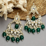 Gold-Plated Teardrop Shaped Chandbalis Earring